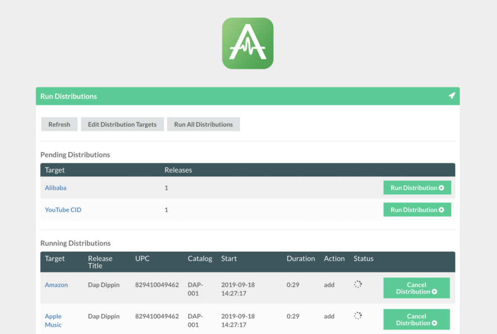 Distribution Screenshot